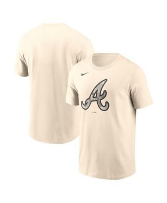 Nike - Men's Cream Atlanta Braves Camo Logo T-Shirt
