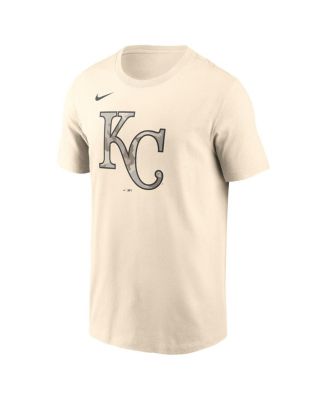 Мужская кремовая футболка с камуфляжным логотипом Kansas City Royals от Nike