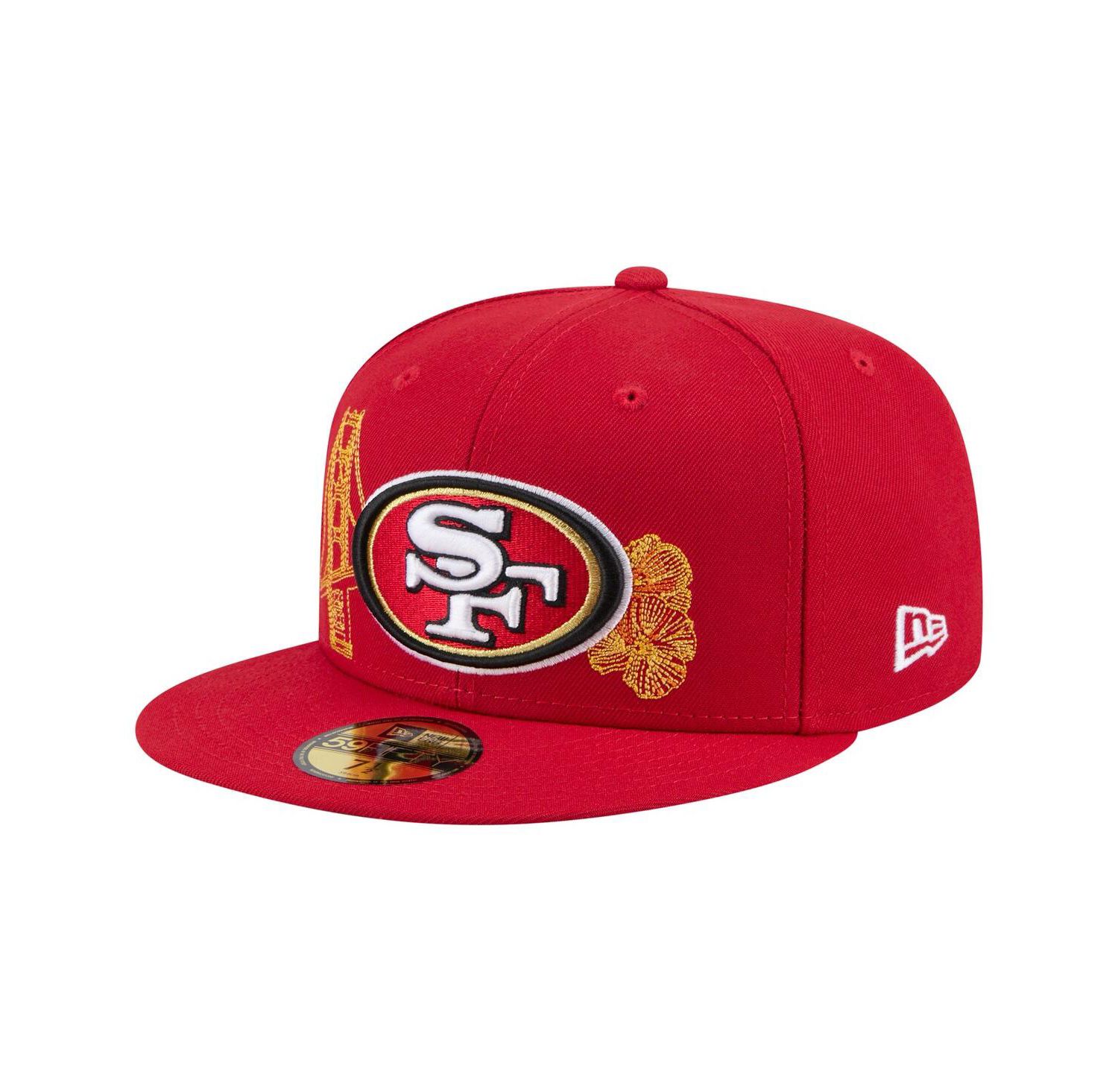 Men's Scarlet San Francisco 49ers State Stitch 59FIFTY Fitted Hat