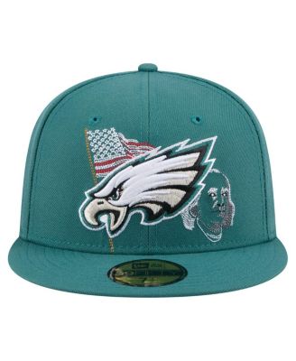 Мужская приталенная шляпа темно-зеленого цвета Philadelphia Eagles State Stitch 59 размера 