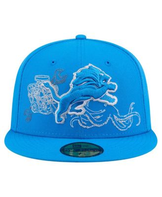 Мужская приталенная шляпа New Era синего цвета Detroit Lions State Stitch 59FIFTY