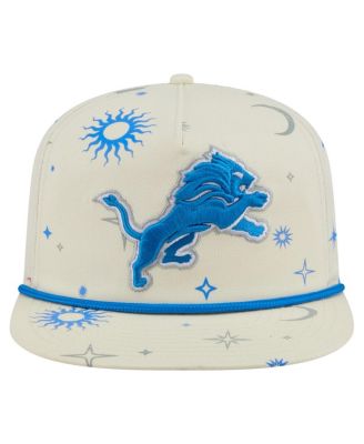 Мужская регулируемая шляпа для гольфа New Era кремового цвета Detroit Lions Celestial Golfer