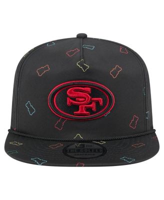 Мужская черная кепка-бейсболка для гольфа New Era San Francisco 49ers Gummy
