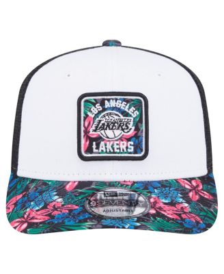 Мужская белая кепка New Era Los Angeles Lakers с цветочным рисунком, регулируемая на 9 семидесяти лет
