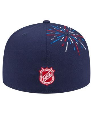 Men's Navy New York Rangers Americana Fireworks 59FIFTY Fitted Hat