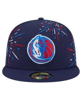 Мужская приталенная шляпа New Era темно-синего цвета Dallas Mavericks Americana Fireworks 59 размера 
