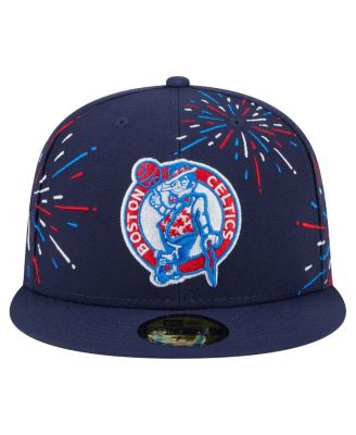 Мужская приталенная шляпа New Era темно-синего цвета Boston Celtics Americana Fireworks 59 размера 