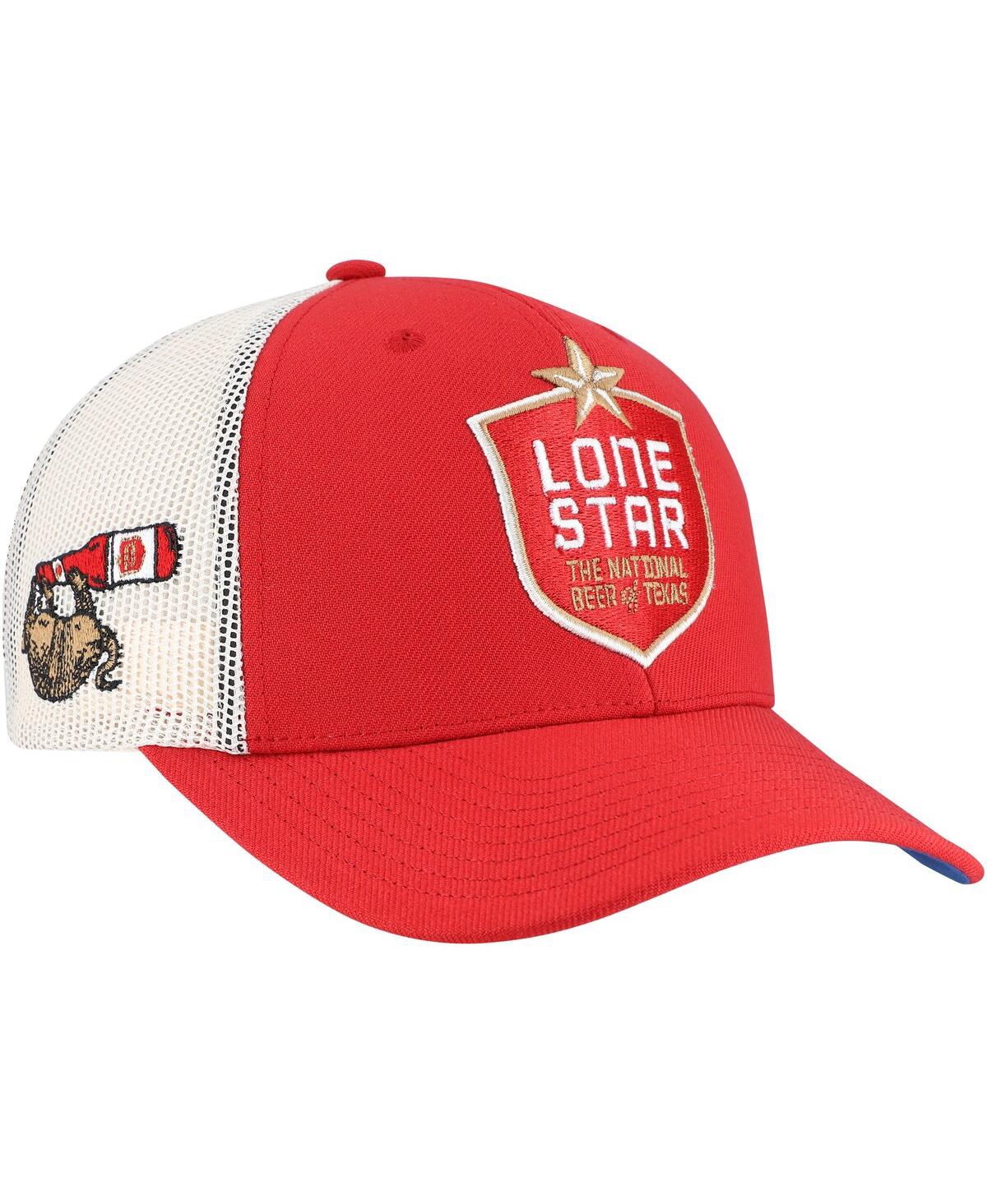 Men's Red Lone Star Adjustable Trucker Hat - Red