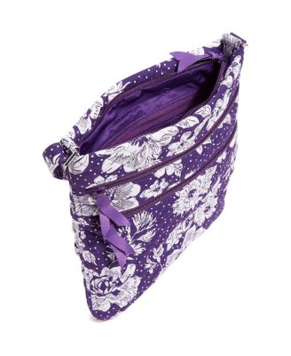 Хипстерская сумка через плечо с тройной застежкой-молнией Vera Bradley TCU Horned Frogs Rain Garden