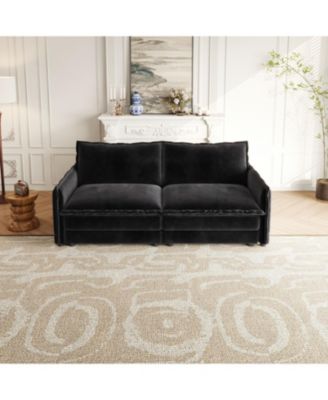 Streamdale Corduroy Loveseat Sofa with Pillows