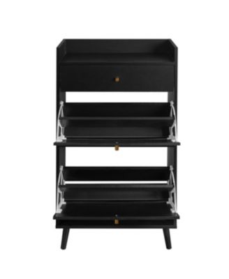 Streamdale Rattan, Allen 2 door 1 drawer cabinet, shoe rack, double layer, suitable for entrance