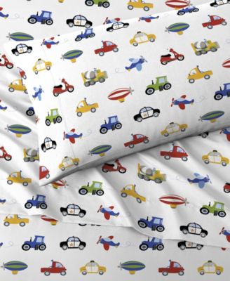 Trains Trucks 3-Pc. Sheet Set, Twin