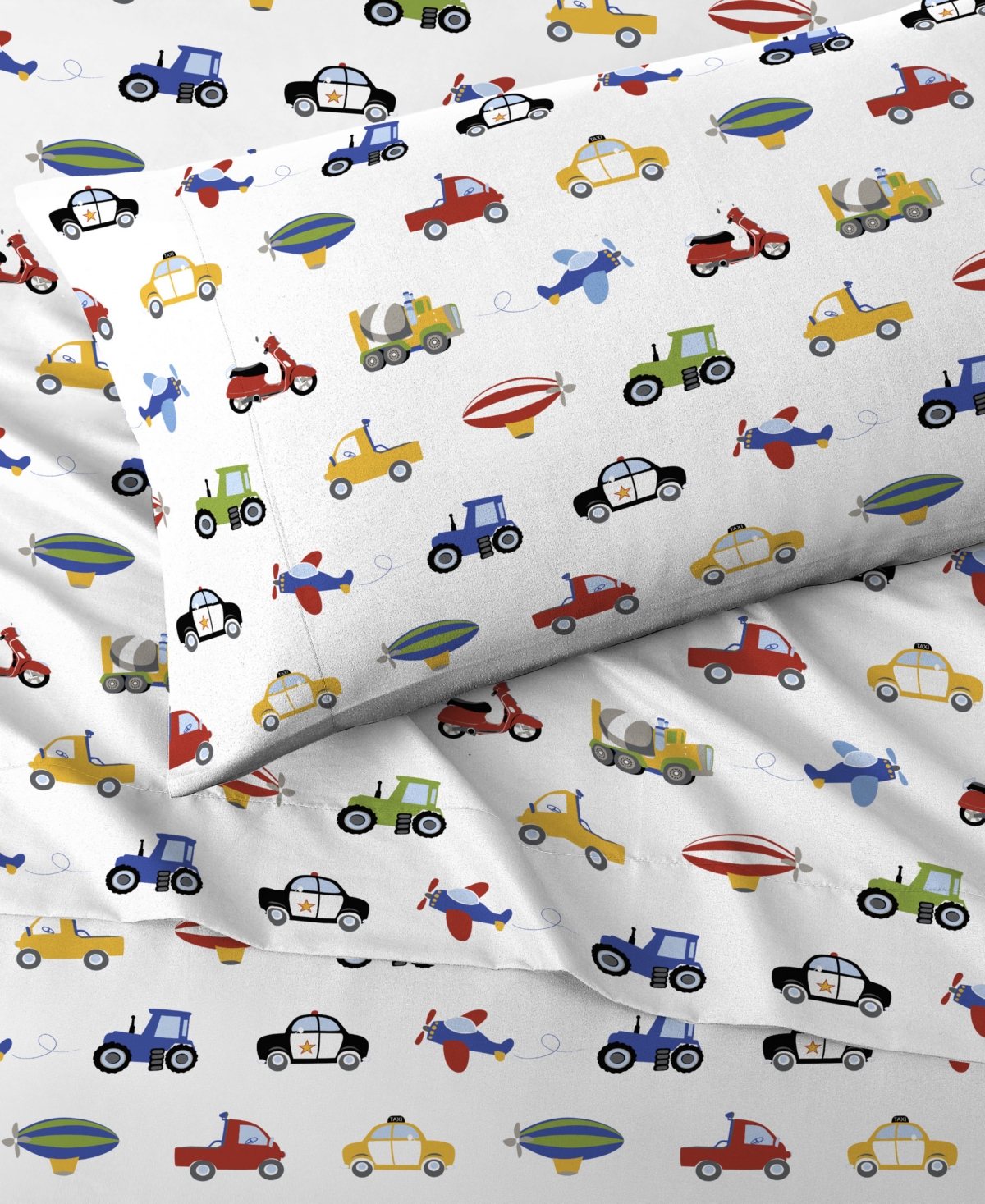 Dream Factory Trains Trucks 3-pc. Sheet Set, Twin