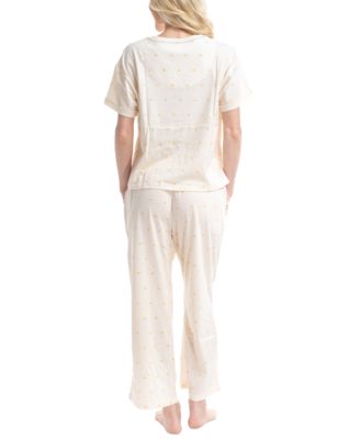 Women's Printed Henley Pajama Set