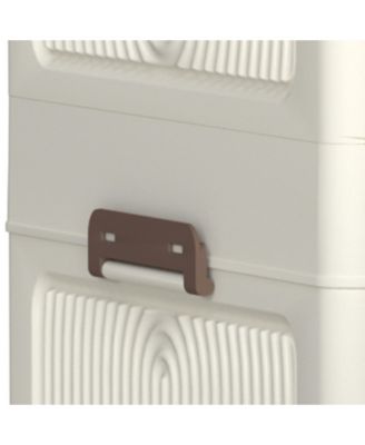 Portable Wardrobe Closet with Hanging Rod & Cubbies