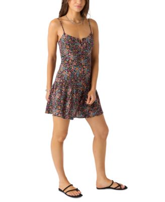 Juniors' Serefina Printed Drop-Waist Mini Dress