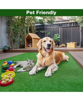 2pcs 50x3 Ft Artificial Grass Turf 0.8" Fake Grass Rug Synthetic Lawn Indoor Batting Tunnels Outdoor Home Decor