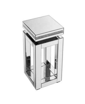 Streamdale Mirrored Crystal End Table - Silver Accent, Small Spaces