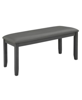 6-Piece Modern Dining Table Set with Bench and Faux Leather Chairs