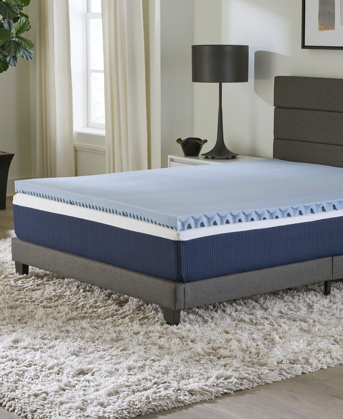Comfort Tech 2" Convoluted Tranquility Foam Mattress Topper, Full