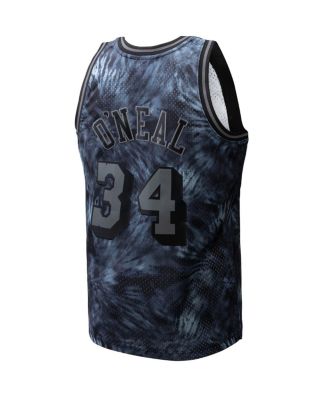 Men's Shaquille O'Neal Black Los Angeles Lakers Hardwood Classics 1996/97 Tie-Dye Swingman Jersey