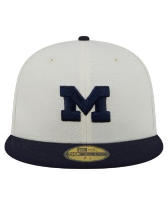 Мужская приталенная шляпа New Era кремового цвета Michigan Wolverines Chrome 59 FIFTY от New Era