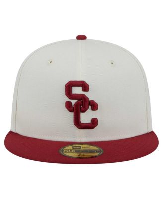 Мужская приталенная шляпа New Era кремового цвета USC Trojans Chrome 59FIFTY