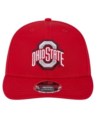 Мужская алая кепка-бейсболка New Era Buckeyes из штата Огайо с низким профилем длиной 9 футов 5 дюймов