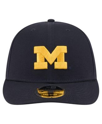Мужская темно-синяя шляпа Michigan Wolverines New Era с низкопрофильной застежкой-молнией длиной 9 футов 5 дюймов