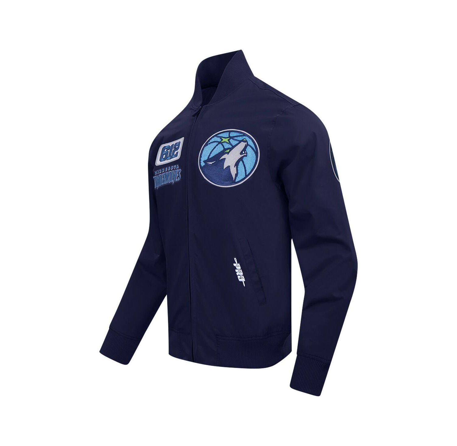 Men's Navy Minnesota Timberwolves Area Code Twill Full-Zip Jacket