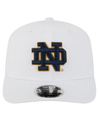 Мужская белая шляпа Notre Dame Fighting Irish для прыжков в высоту New Era 9SEVENTY с эластичной застежкой