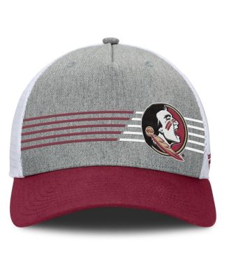 Мужская шляпа дальнобойщика Fanatics Heather Gray/Garnet с регулируемым профилем 