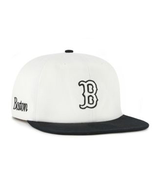 Men's White/Black Boston Red Sox Foundation Captain Snapback Hat