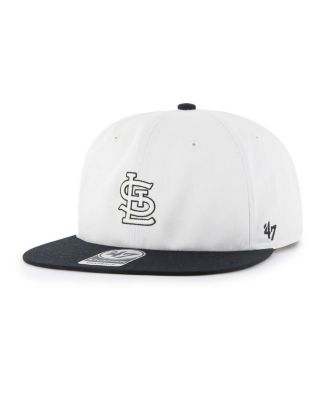 Брендовая мужская белая/черная кепка St. Louis Cardinals Foundation Captain Snapback 47-го года выпуска