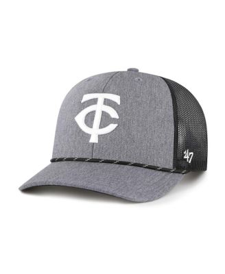 '47 Brand - Men's Charcoal Minnesota Twins Carbon Rope Trucker Adjustable Hat
