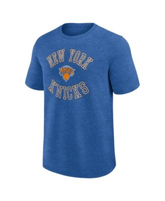 Спортивная мужская футболка Heather Blue New York Knicks Success с логотипом Athletic для мужчин