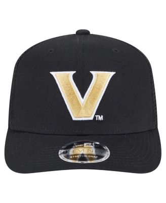 Мужская черная шляпа Vanderbilt Commodores Primary 9SEVENTY Trucker со стрейчевой застежкой-молнией New Era