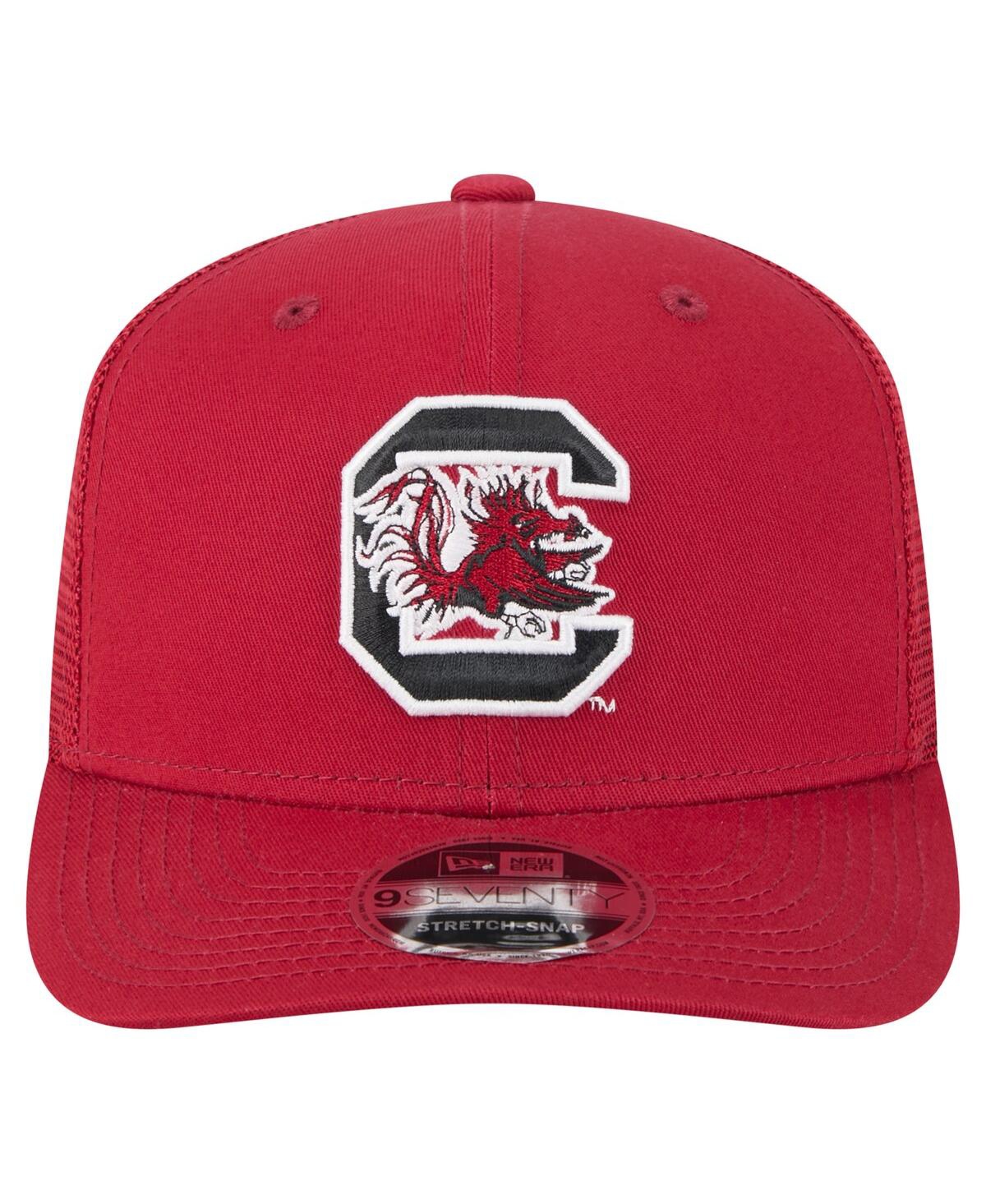 NEW ERA MEN'S GARNET SOUTH CAROLINA GAMECOCKS PRIMARY 9SEVENTY TRUCKER STRETCH-SNAP HAT 