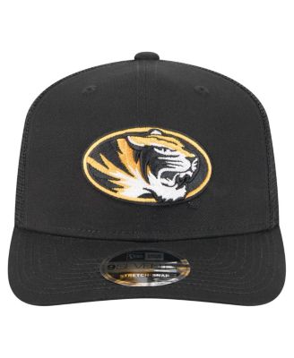 Мужская черная шляпа Missouri Tigers Primary 9SEVENTY Trucker со стрейч-застежкой New Era