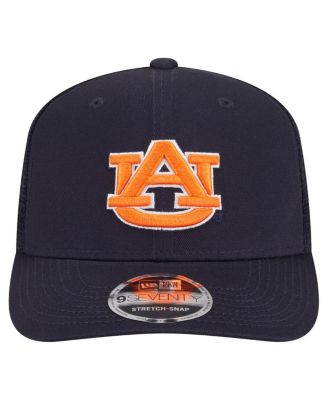 Мужская темно-синяя бейсболка New Era Auburn Tigers Primary 9SEVENTY для дальнобойщика с эластичной застежкой