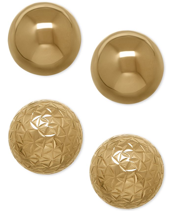 Macy's gold ball stud earrings clearance