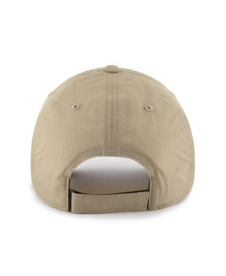 Брендовая мужская шляпа с регулируемой посадкой цвета хаки Atlanta Braves Performance Clean Up от бренда '47