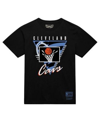 Мужская черная футболка с тремя логотипами из всемирной коллекции Cleveland Cavaliers от Mitchell & Ness