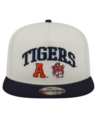 Мужская кепка-бейсболка New Era White Auburn Tigers Collegiate 9FIFTY с А-образной оправой