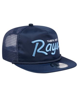 Men's Navy Tampa Bay Rays Retro Satin Script Golfer Adjustable Hat