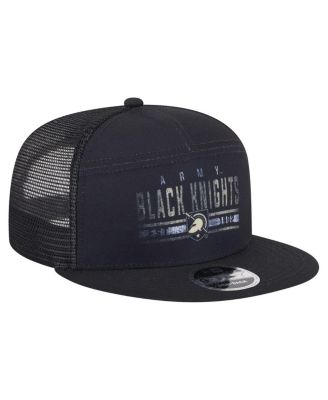 Men's Black Army Black Knights Split Panel 9FIFTY Snapback Trucker Hat