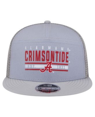 Мужская серая шляпа дальнобойщика Alabama Crimson Tide с разрезной вставкой длиной 9 футов и шириной 5 дюймов от New Era