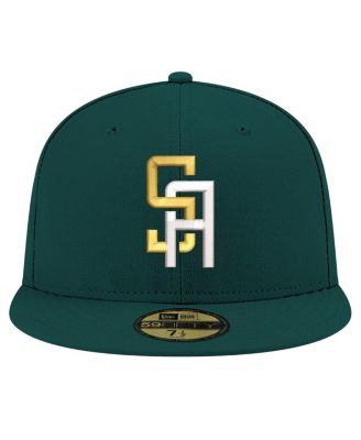 Мужская бейсболка New Era Темно-зеленая бейсболка South Africa Baseball 2026 World Baseball Classic 59 размера, приталенная шляпа