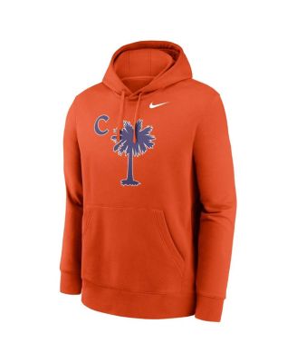Мужская флисовая толстовка-пуловер Nike оранжевого цвета Clemson Tigers Palmetto C Club с капюшоном
