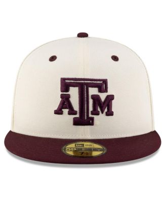 Мужская приталенная шляпа New Era кремово-бордового цвета Texas A&M Aggies On-Field 59 размера 
